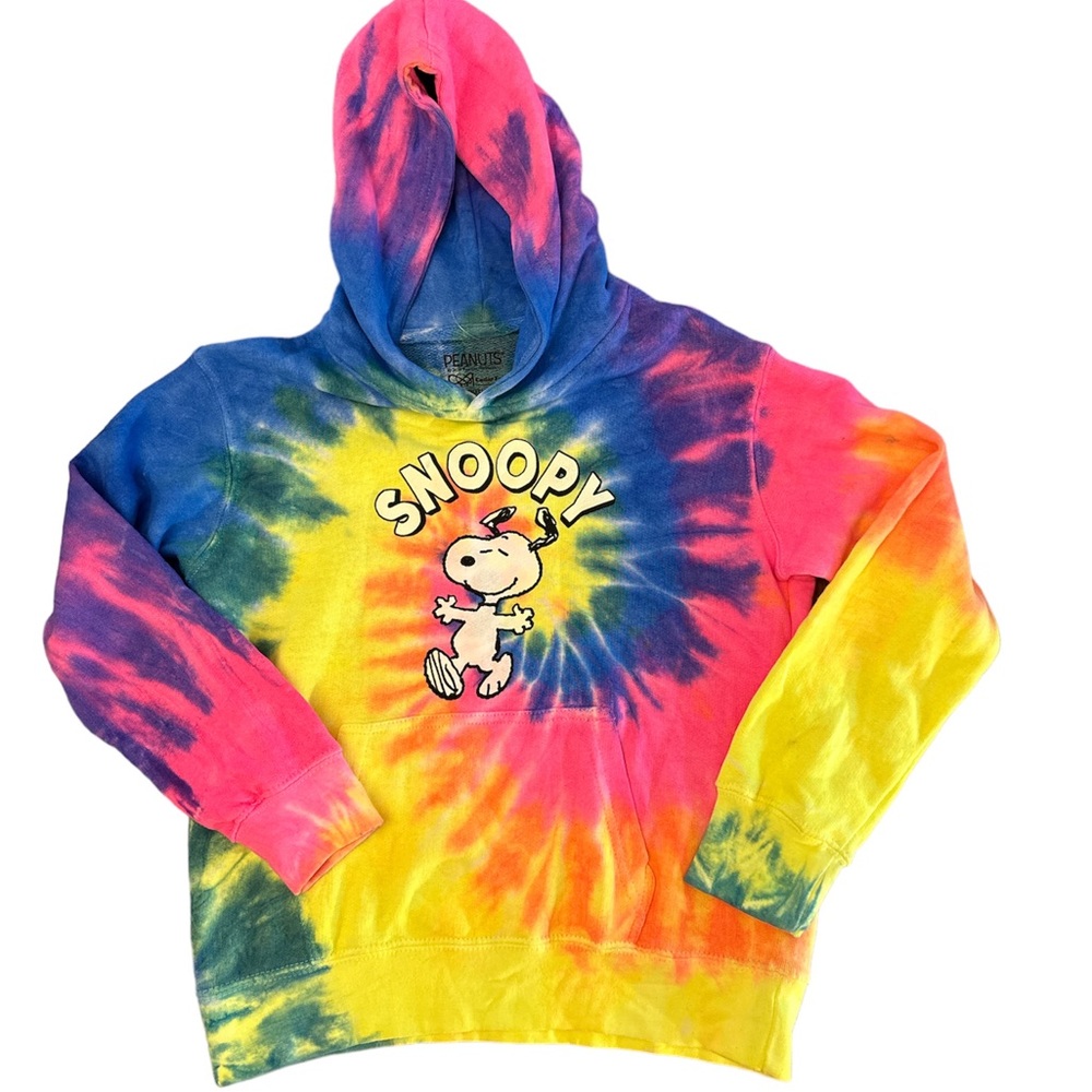 Snoopy Tir Dye French Terry Pullover Hoodie